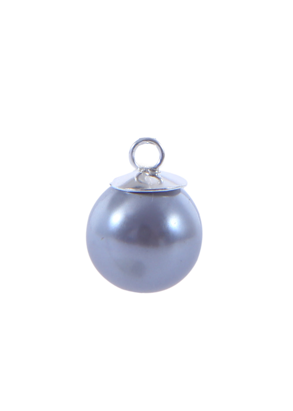 Pair of Grey colour Pearl Hangings with 92.5 Sterling Silver Ear Wire