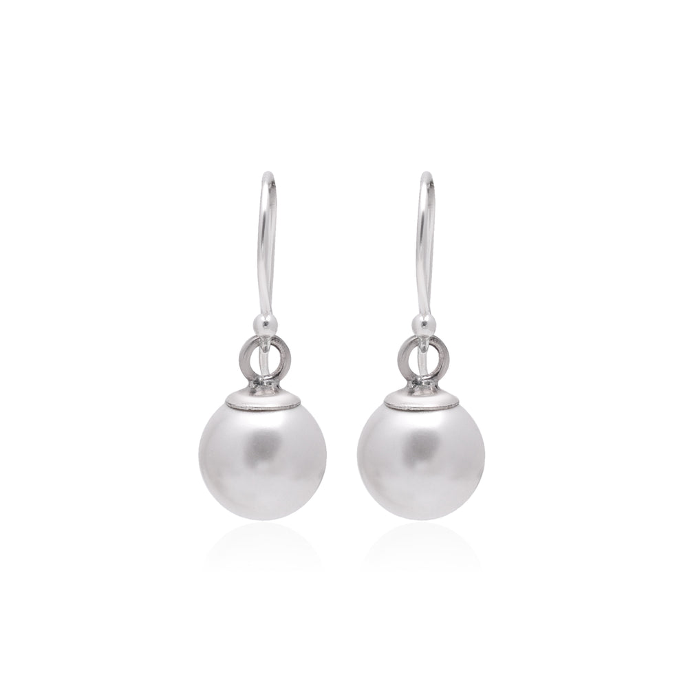 925 Sterling Silver Pair of Pearl Earrings