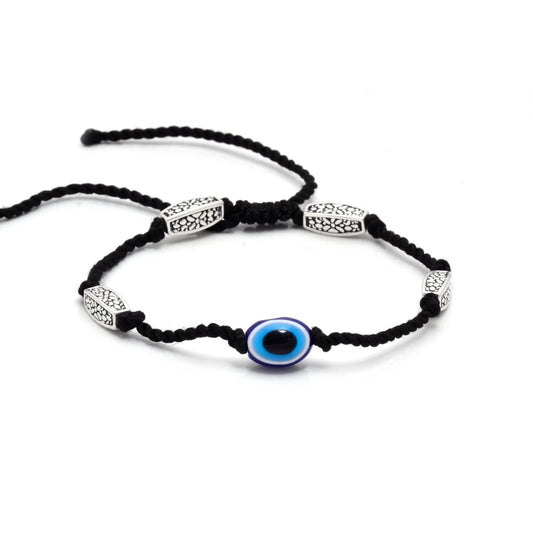 Trendy Evil Eye Anklet with Black Thread