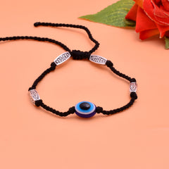 Trendy Evil Eye Anklet with Black Thread