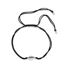 Trendy Shell Anklet with Adjustable Black Thread