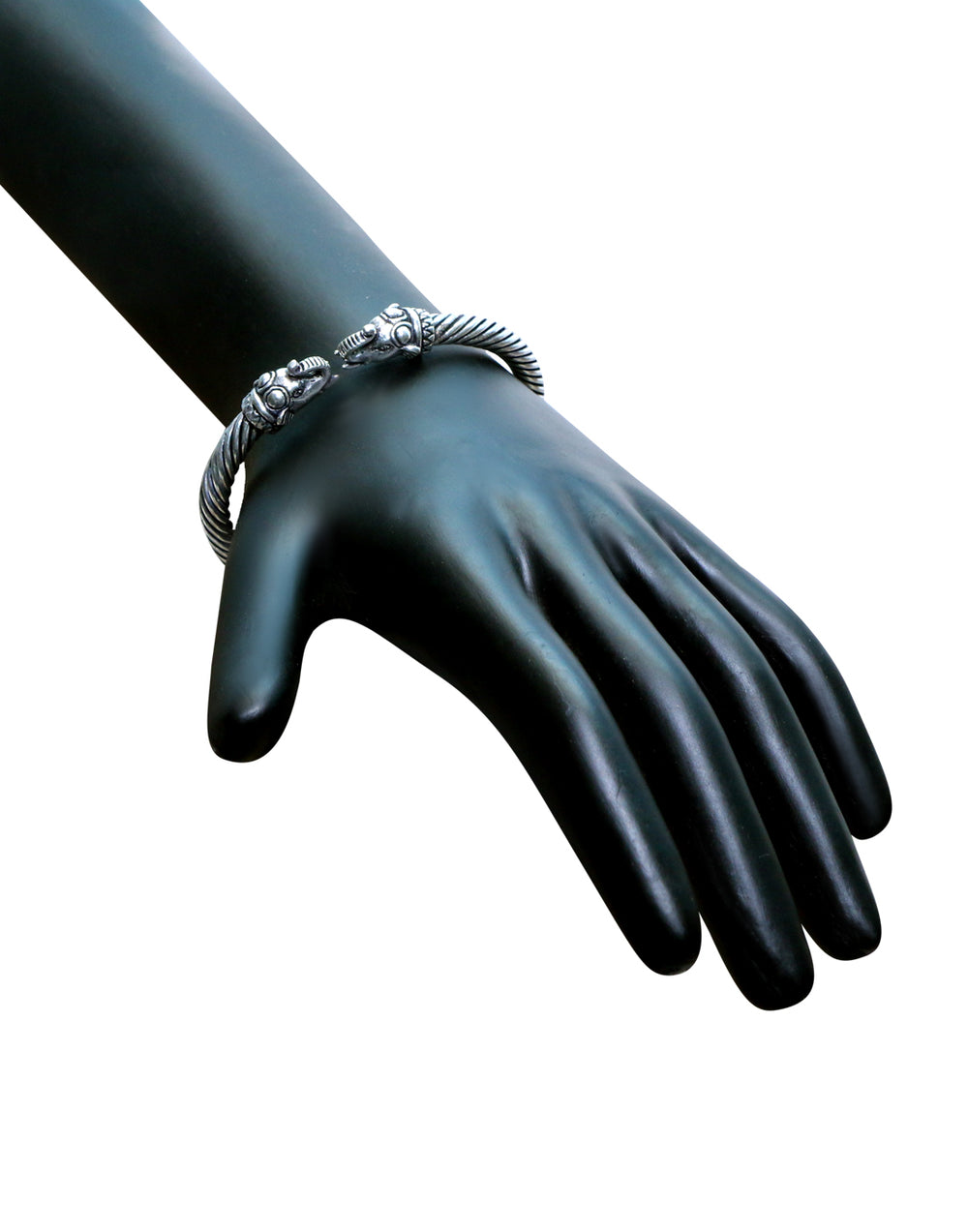 Handmade Elephant Kada Silver Alloy for women