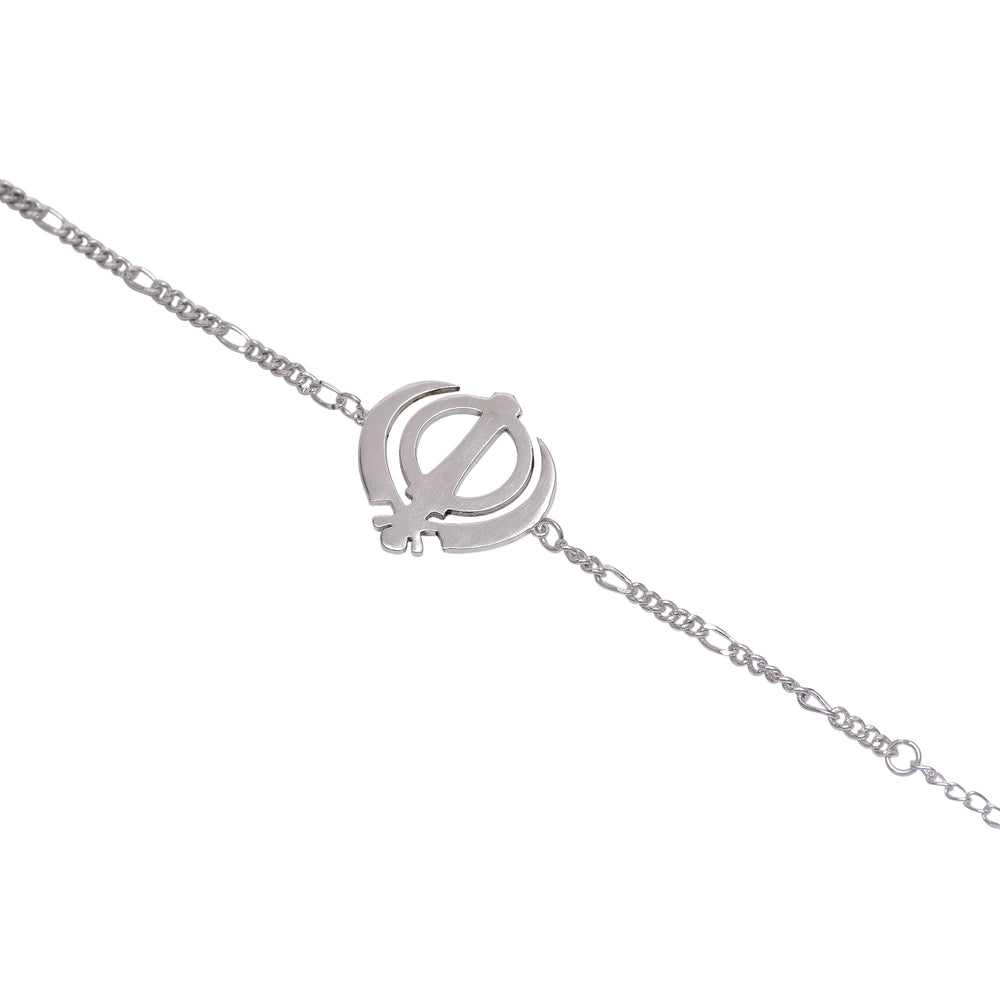 Handmade Sikh Bracelet in Silver Alloy