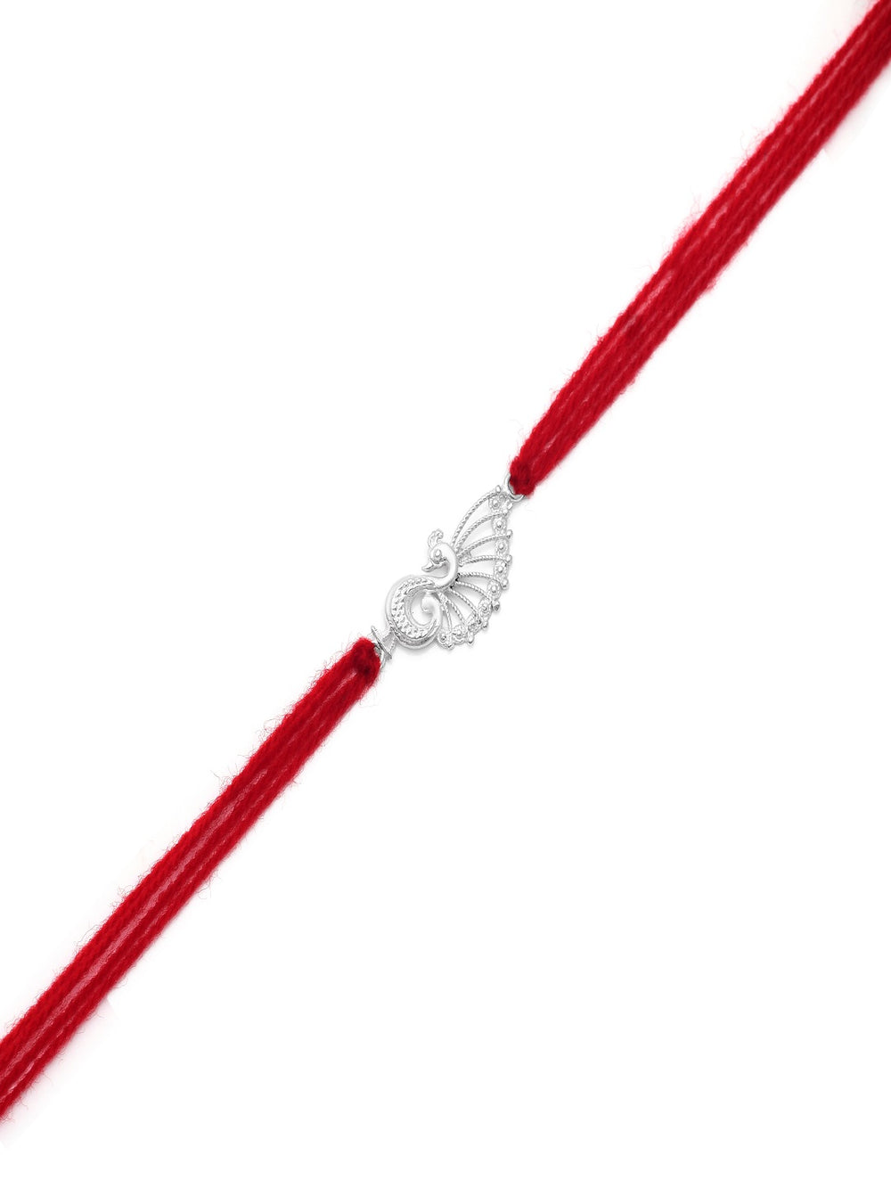 Silver Alloy Peacock Thread Bracelet for Men