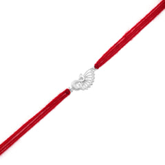 Combo of Silver Alloy Peacock Thread Rakhi for Bhaiya Bhabhi Couple Rakhi