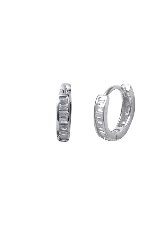 Pure 92.5 Sterling Silver Unisex Hoops Earrings