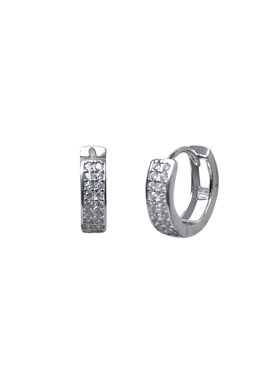 92.5 Sterling Silver Unisex Hoops Earrings