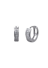 92.5 Sterling Silver Unisex Hoops Earrings