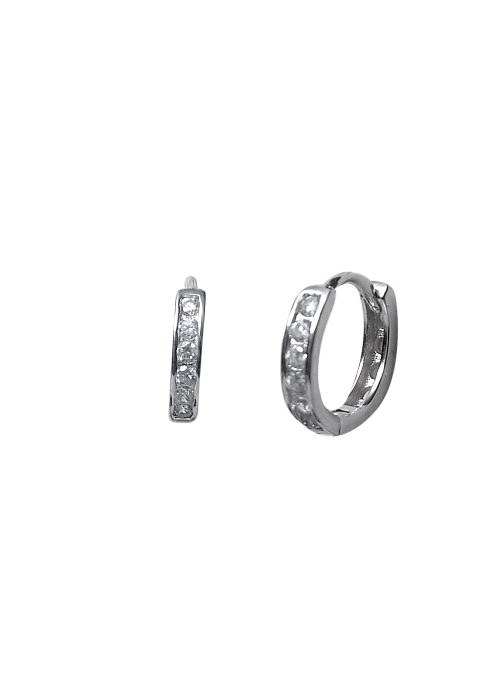 92.5 Sterling Silver Unisex Hoops Earrings