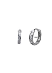 92.5 Sterling Silver Unisex Hoops Earrings