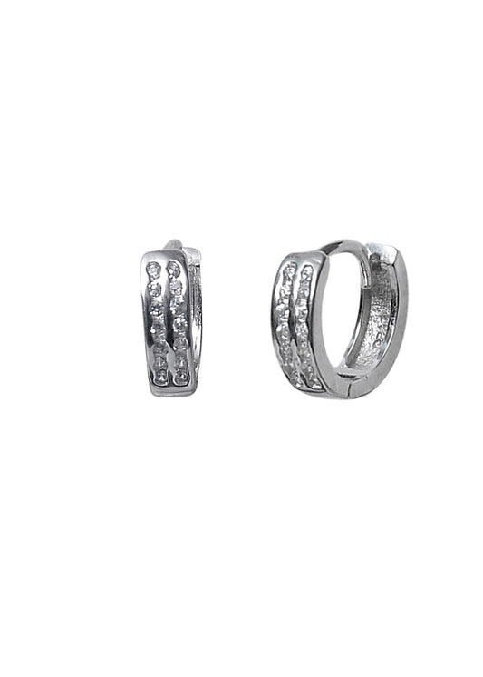 92.5 Sterling Silver Unisex  Hoops Earrings
