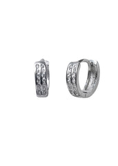 92.5 Sterling Silver Unisex  Hoops Earrings