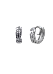 92.5 Sterling Silver Unisex  Hoops Earrings