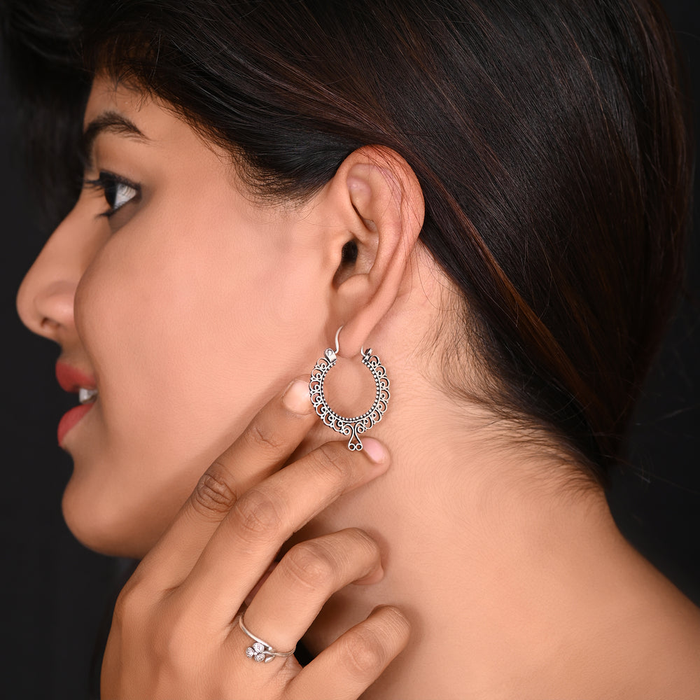 Pure 92.5 Sterling Silver Hoop Earrings