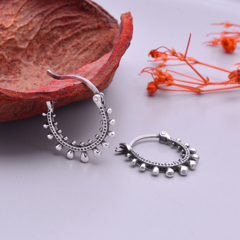 Pure 92.5 Sterling Silver Hoops Earrings