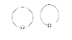 Pure 92.5 Sterling Silver Light weighted Hoop Earrings