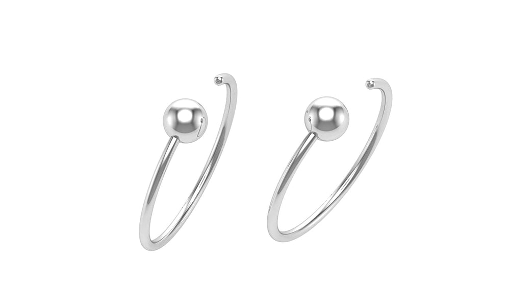 Pure 92.5 Sterling Silver Light weighted Hoop Earrings