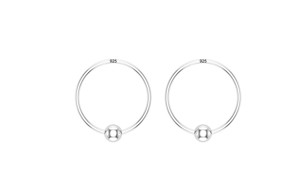 Pure 92.5 Sterling Silver Light weighted Hoop Earrings
