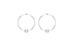 Pure 92.5 Sterling Silver Light weighted Hoop Earrings