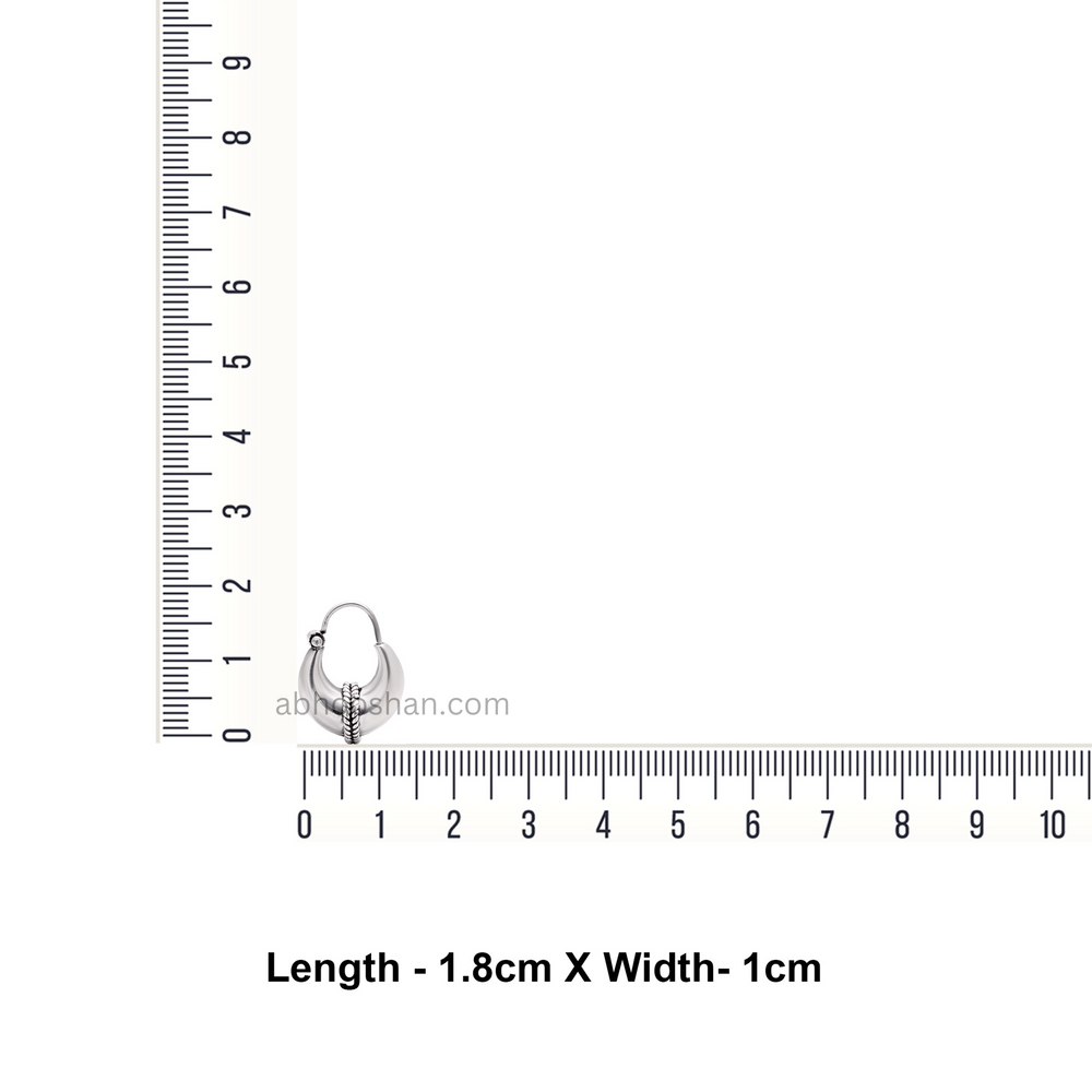 Pure 925 Sterling Silver Unisex Hoop Earrings
