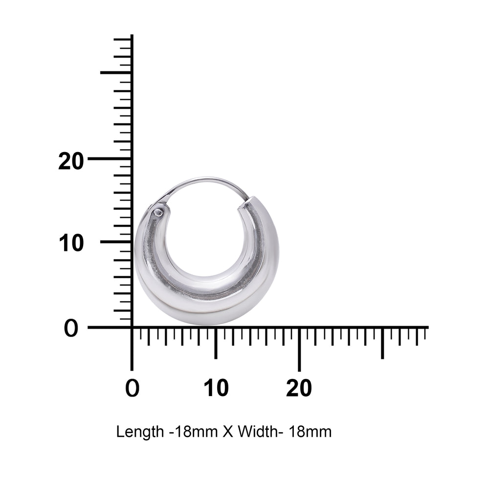 Pure 925 Sterling Silver Unisex Hoop Earrings