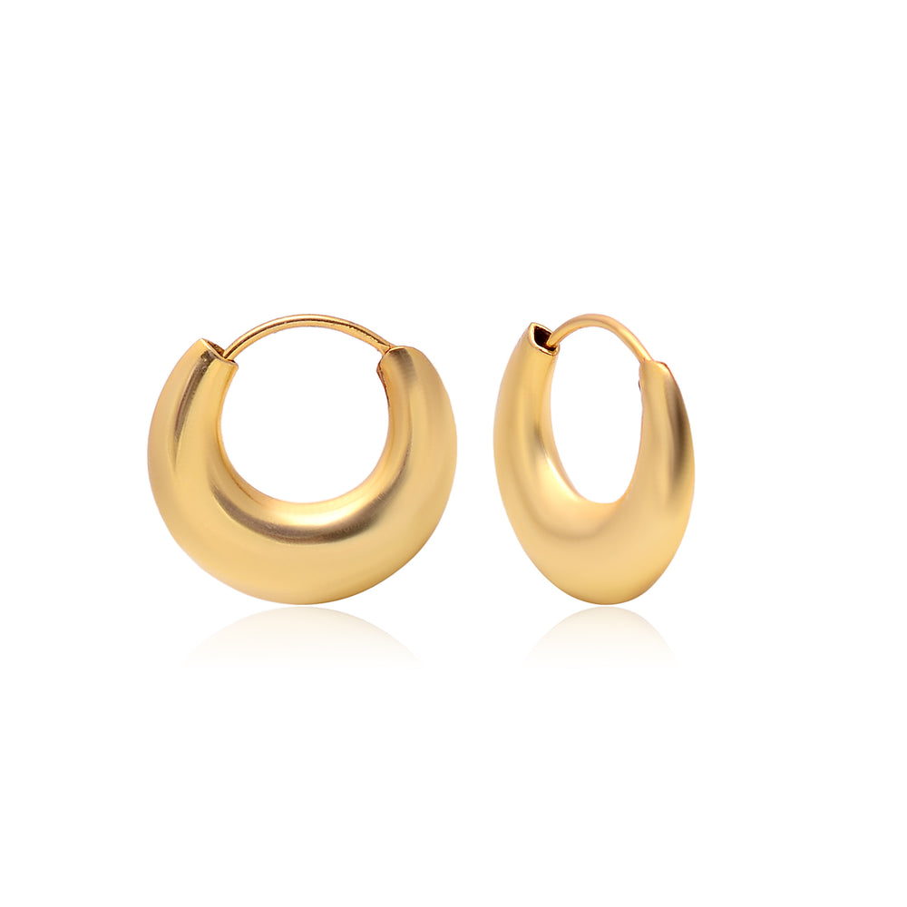 Pure 925 Sterling Silver Unisex Hoop Earrings
