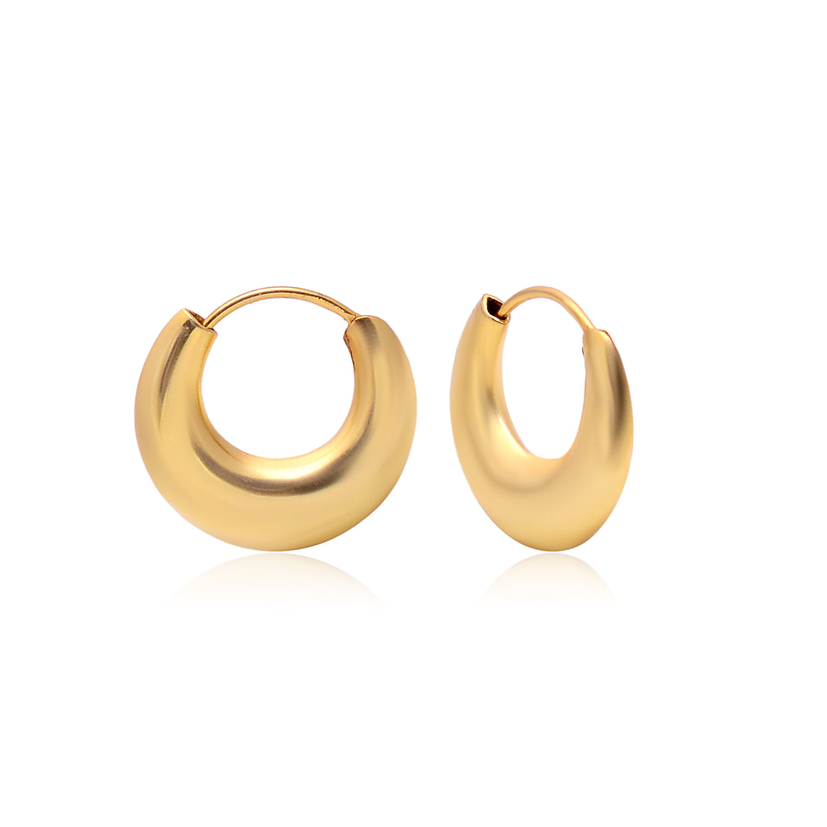 Pure 925 Sterling Silver Unisex Hoop Earrings