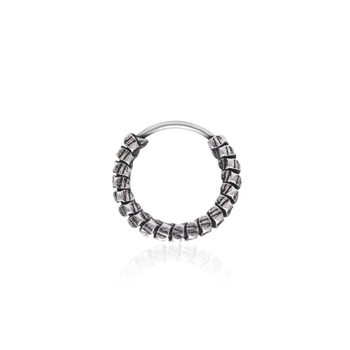 92.5 Sterling Silver Oxidized Nose Ring - Default Title - Abhooshan