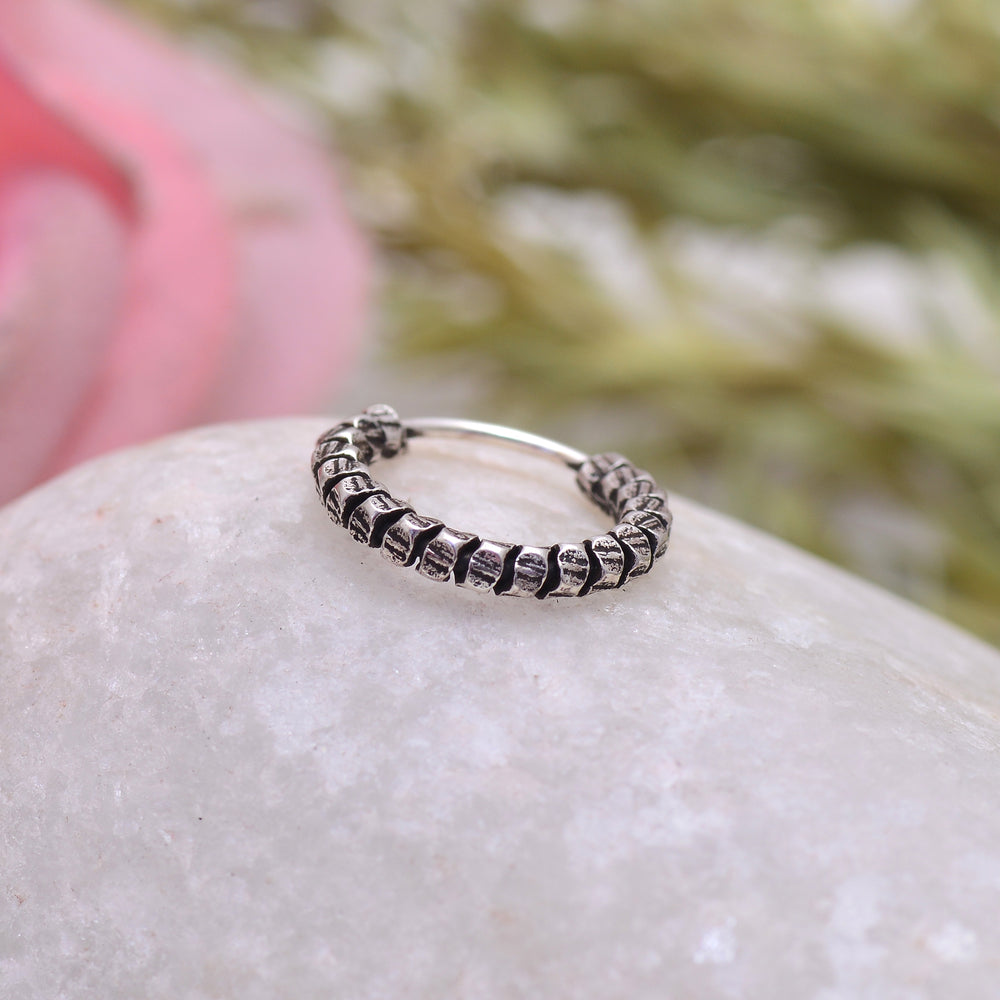 92.5 Sterling Silver Oxidized Nose Ring