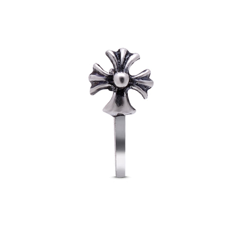 Designer Clip on Nose Pin in 92.5 Silver - Default Title - Abhooshan