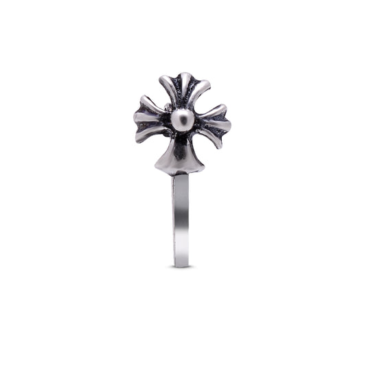 Designer Clip on Nose Pin in 92.5 Silver