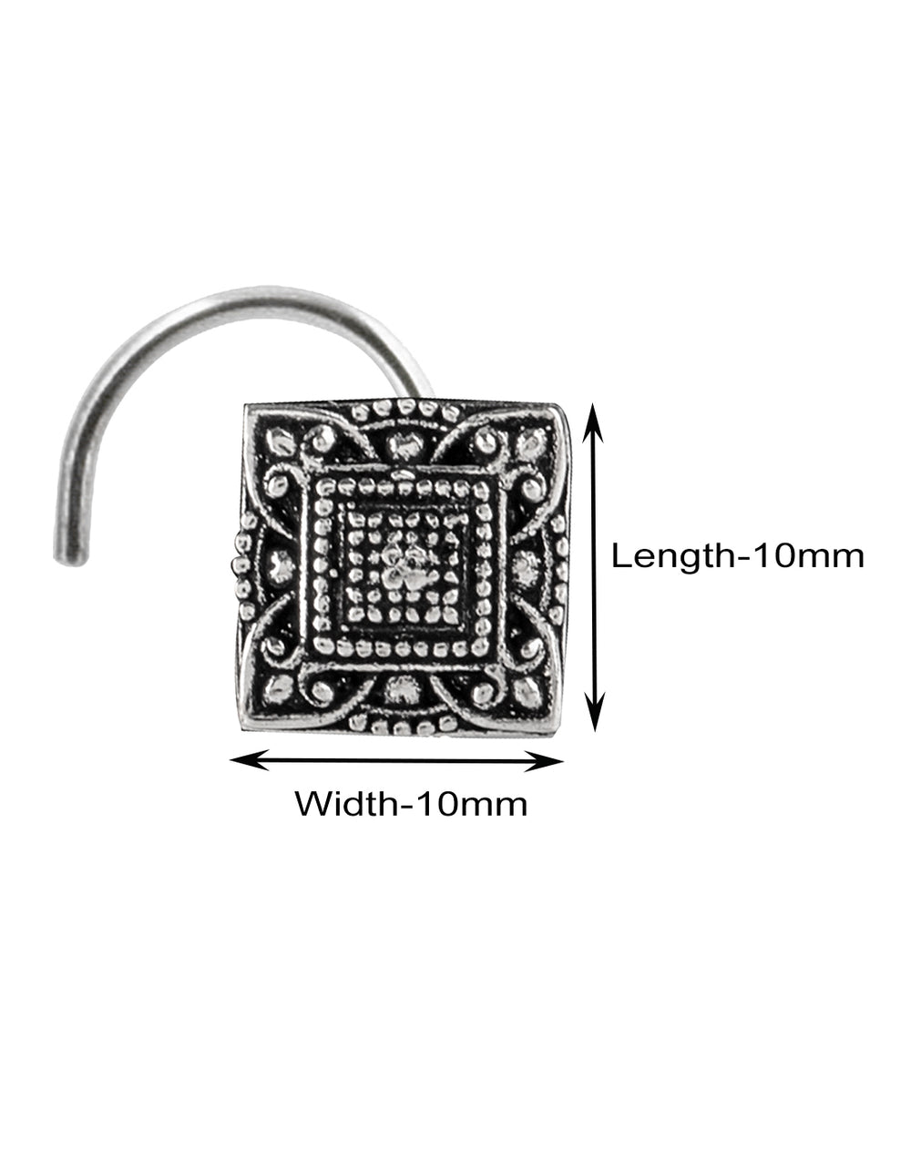 Combo of Designer and Tribal BIG look Silver Alloy FLOWER Nose Pin/Studs