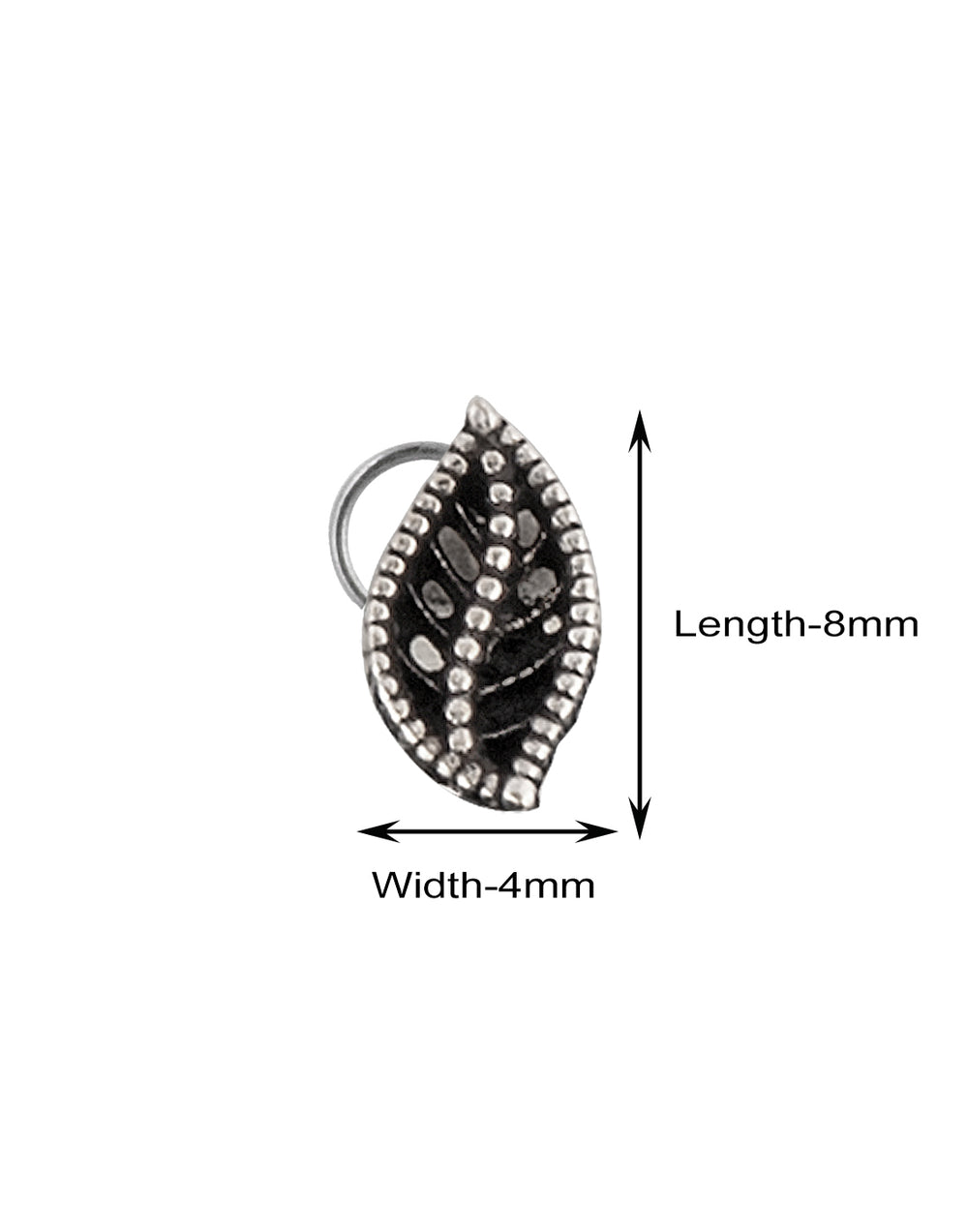 Combo of Designer and Tribal look Silver Alloy Petals and Leaf Nose Pin/Studs
