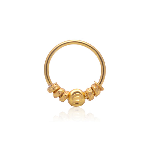 Gold Plated 92.5 Sterling Silver Nose Ring - Default Title - Abhooshan