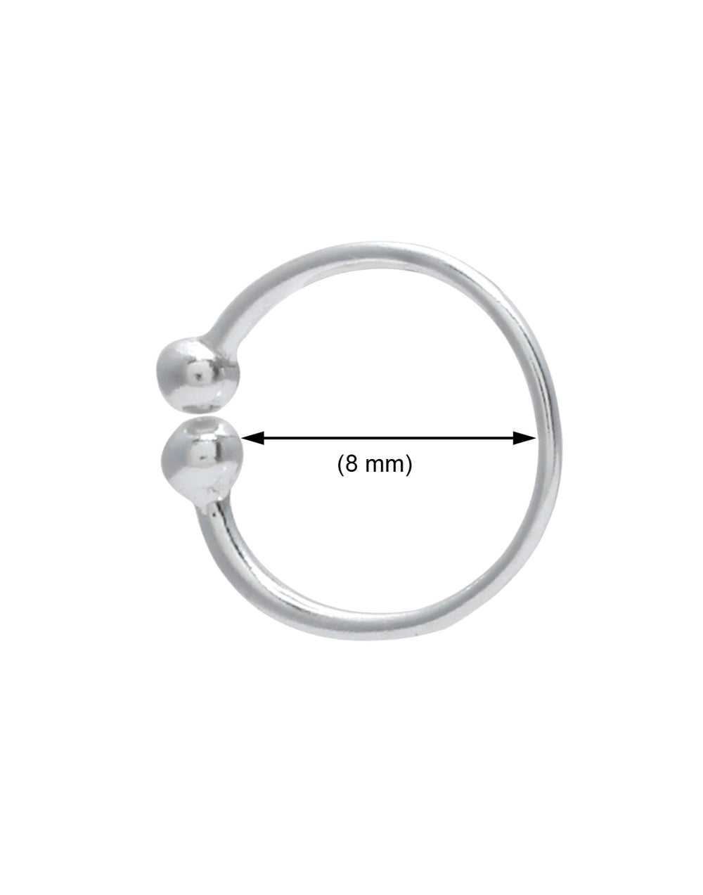 Unisex 92.5 Sterling Silver Clip On Nose Ring