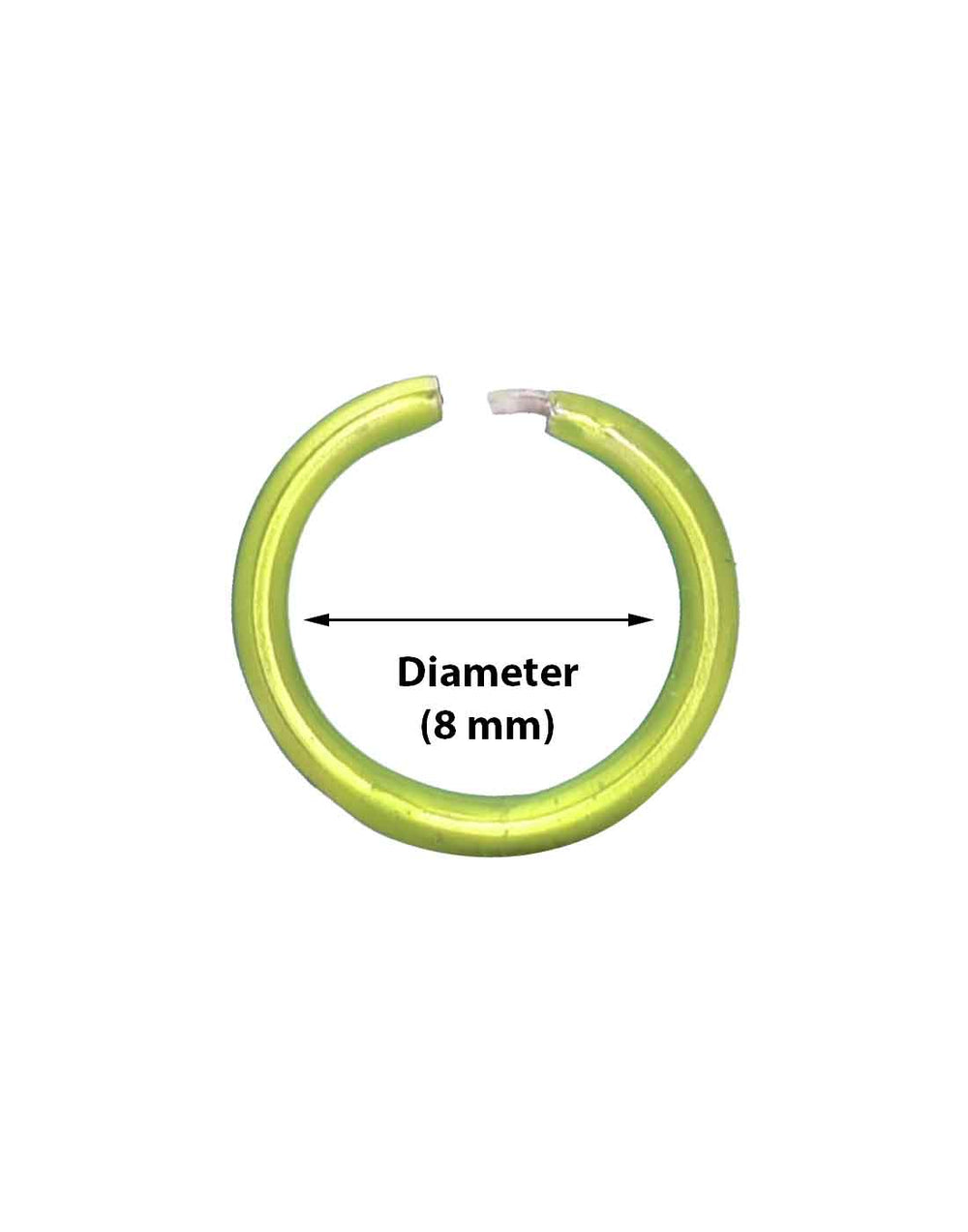 Yellow Enamel coated Clip on Nose ring in 92.5 Silver
