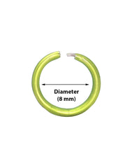 Yellow Enamel coated Clip on Nose ring in 92.5 Silver