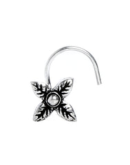 Tribal look Nose Pin with wire in 92.5 Silver