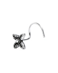 Tribal look Nose Pin with wire in 92.5 Silver