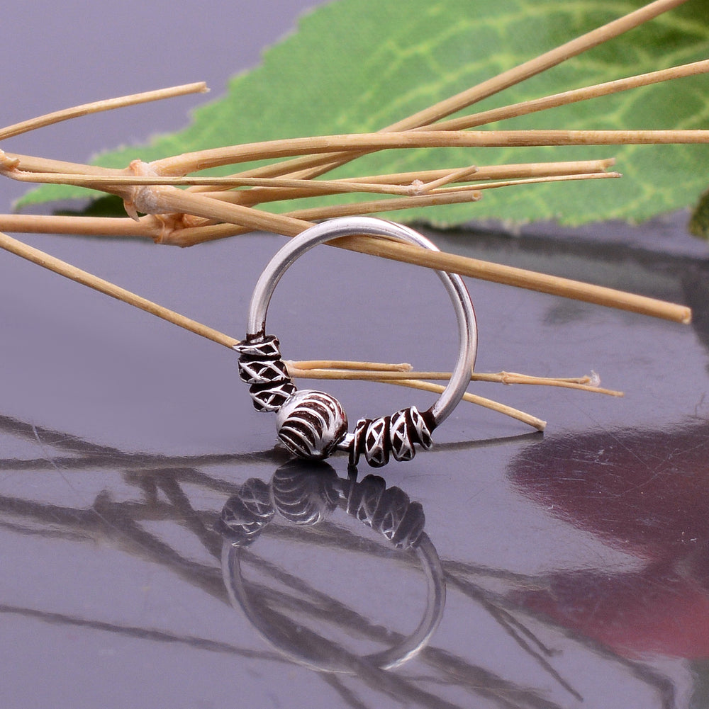 Oxidized 92.5 Sterling Silver Nose Ring