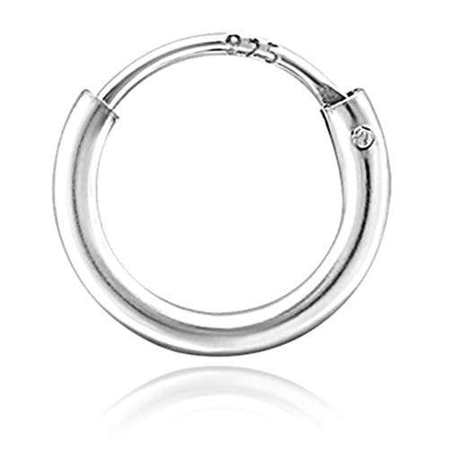 92.5 Sterling Silver 8 mm Nose Ring Hoops Bali - Default Title - Abhooshan