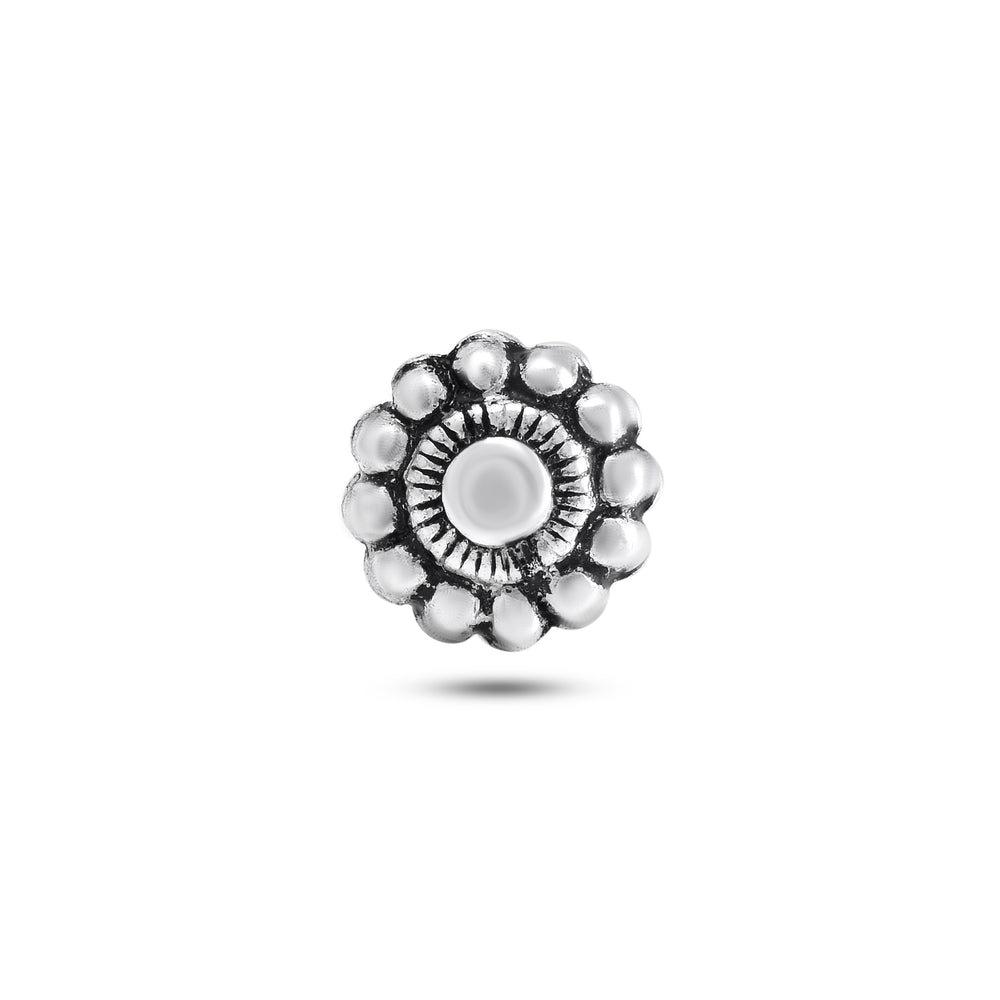 Flower Shape Screw Back Nose Pin in 92.5 Sterling Silver for Women and Girls