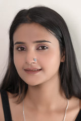 Flower Shape Screw Back Nose Pin in 92.5 Sterling Silver for Women and Girls