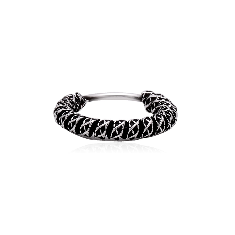 Oxidized 92.5 Sterling Silver 10 mm Nose Ring
