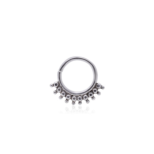 Oxidized 92.5 Sterling Silver Nose Ring - Default Title - Abhooshan