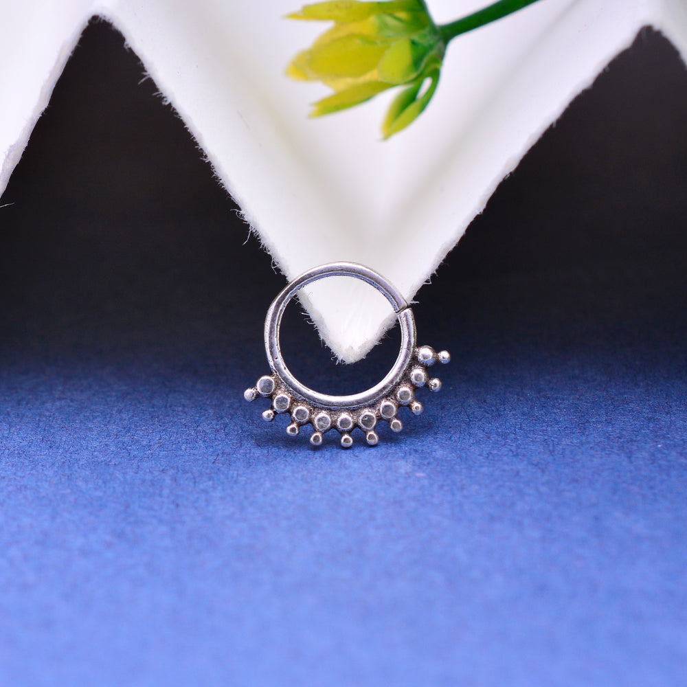 Oxidized 92.5 Sterling Silver Nose Ring