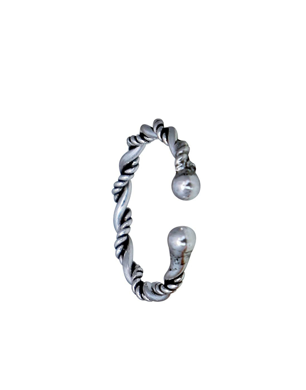 92.5 Sterling Silver Clip On Oxidized Nose Ring