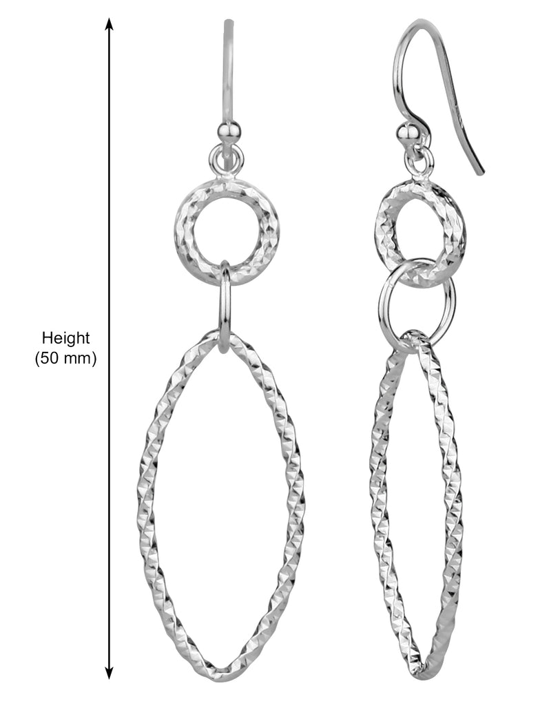 925 Sterling Silver Designer Handmade Dangler Hanging Earrings