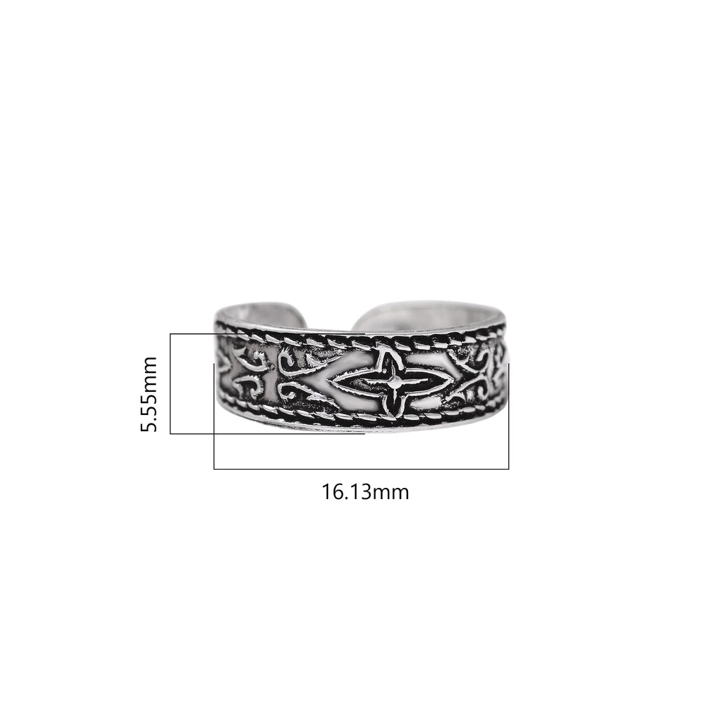 925 Sterling Silver Oxidized Toe Rings Bichiya