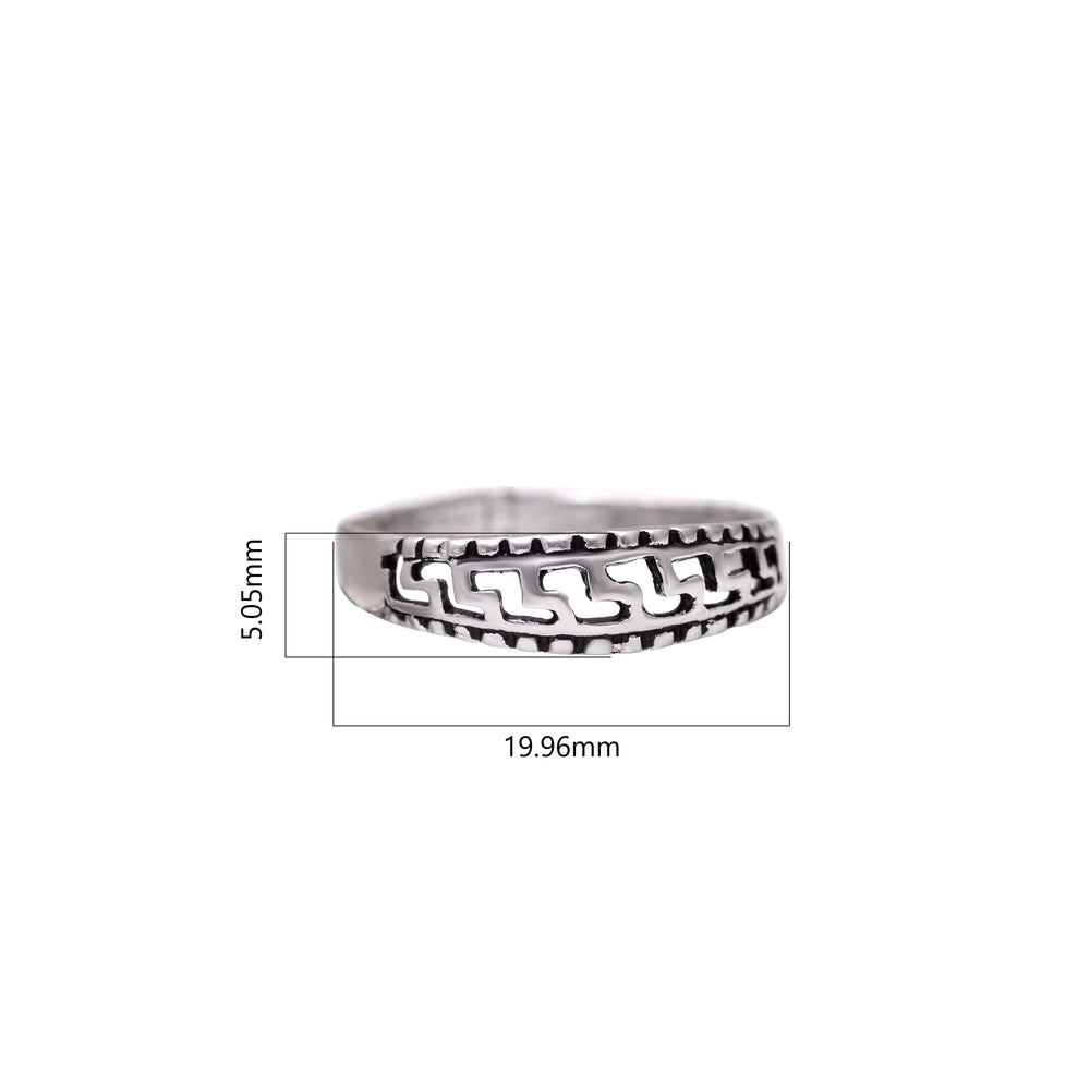 Pair of Designer and Oxidized Silver Toe Rings Bichiya in 925 Sterling Silver